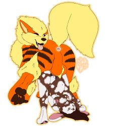 1:1 alpha_channel animal_genitalia anthro anthro_on_feral anthro_penetrated anus arcanine ass balls big_balls big_butt biped breasts canid canine canis digital_media_(artwork) duo feet female feral feralbeans fluffy fluffy_tail fur genitals hair hi_res interspecies male male/female male_penetrating mammal nintendo nipples nude open_mouth penetration poképhilia pokemon pokemon_(species) puffy_anus pussy sex smile stomach_bulge tongue vaginal_penetration video_games white_body white_fur wolf zoophilia