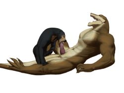 absurd_res anthro duo fellatio hi_res humanoid kello_(mamaubear) lizard male male/male mamau_(mamaubear) mamaubear mammal masturbation muscular muscular_anthro muscular_male oral penile reptile scalie sex submissive submissive_male sun_bear ursid ursine