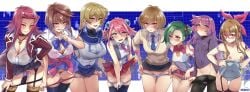 6+girls 8girls absurdres akiza_izinski alexis_rhodes anzu_mazaki big_breasts bike_shorts blazer blonde_hair blue_eyes blush bow bowtie breasts brown_eyes brown_hair cleavage female female_only garter_straps glasses green_eyes green_hair hi_res highres hiiragi_yuzu human izayoi_aki jacket jewelry kirishima_romin kotori_mizuki large_breasts long_hair long_sleeves looking_at_viewer mazaki_anzu mibry_(phrysm) mizuki_kotori_(yu-gi-oh!) multiple_girls necklace necktie nipples ohdo_yuamu panties pubic_hair purple_hair red_eyes red_hair school_uniform short_hair short_sleeves skirt sleeveless small_breasts take_your_pick tea_gardner tenjouin_asuka thighhighs tori_meadows underwear x-ray yellow_eyes yu-gi-oh! yu-gi-oh!_5d's yu-gi-oh!_arc-v yu-gi-oh!_duel_monsters yu-gi-oh!_go_rush!! yu-gi-oh!_gx yu-gi-oh!_sevens yu-gi-oh!_vrains yu-gi-oh!_zexal yuamu_ohdo yuzu_hiiragi zaizen_aoi zuzu_boyle