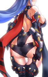 1girls ass ass_focus big_breasts fat_ass long_hair panties poppi_(xenoblade) poppi_qtpi_(xenoblade) purple_hair robot_girl sideboob solo solo_female sweat thick_thighs thighhighs xenoblade_(series) xenoblade_chronicles_2