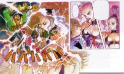 blonde_hair capcom captain_commando carol_(captain_commando) comic dead deadly_sex death death_kiss electricity electroshock fatal_kiss femdom gore kill killing kiss_of_death kissing male_death murder murderer official_art purple_hair