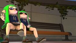 female female_only inkling inkling_girl jennifer_(thesssfm) no_panties splatoon spread_legs thesssfm thesssfm(oc)