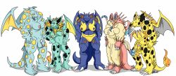 1boy 1futa 3girls anthro anthrofied blue_scales charizard eeveelution furry futanari hyper_muscles jolteon muscular nelsonnoir nidoqueen nidoran nidoran♀ nidorina pokemon pokemon_(species) pokemon_rgby pokemon_xy scalie sylveon tail wings