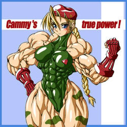 biceps cammy_white extreme_muscles female female_only flex human muscle muscles muscular muscular_female purukogi solo straight_hair street_fighter tagme