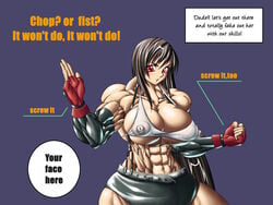 erect_nipples extreme_muscles female female_only final_fantasy final_fantasy_vii muscle purukogi_(plasma_beach) solo tifa_lockhart