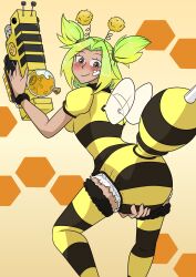 abdl bee_girl blush clothed diaper female league_of_legends solo_female zeri_(league_of_legends)