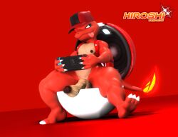 3d_(artwork) anthro anthrofied balls ballsack bottomless bottomless_male charmeleon erect_nipples erect_penis erection looking_at_viewer male male_only mostly_nude mostly_nude_male muscular muscular_anthro muscular_male nipples nude nude_male pecs pectorals penis penis_out pokémon_(species) pokeball pokemon saiyangoku4_(artist) sfm solo solo_focus source_filmmaker veiny veiny_penis