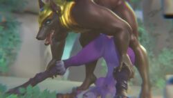 1girls 3d 720p animated ass_up breasts female hetero high_resolution holding_legs hooves horn interspecies league_of_legends legs_apart long_hair loop male/female medium_breasts mp4 muscular_male naked nasus nipples no_sound nude penis piledriver_position rougenine soraka tagme vaginal vaginal_penetration video