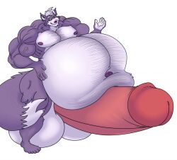 anthro balls barazoku belly big_balls big_belly big_penis canid canine canis eggo21 erection fur genitals grey_body grey_fur huge_balls huge_cock hyper hyper_balls hyper_belly hyper_genitalia hyper_penis male male_only mammal muscular muscular_male nintendo overweight penis solo star_fox strongfat video_games wolf wolf_o'donnell