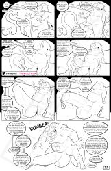 absurd_res anthro balls big_balls big_penis english_text genitals hi_res huge_balls huge_cock hyena hyper hyper_balls hyper_genitalia hyper_penis jeffrey_taggart male mammal penis solo text thewilldpink