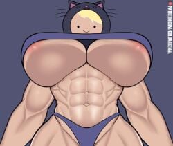 1girls absurdres adventure_time areolae big_breasts blonde_hair coldarsenal female female_only large_breasts larger_female looking_at_viewer muscles muscular muscular_female navel nipples panties solo solo_female solo_focus susan_strong underboob