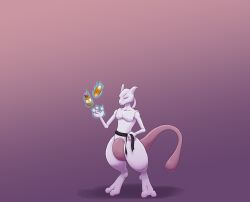 drakita77_(artist) mewtwo pokémon_(species) pokemon pokemon_(species) tail