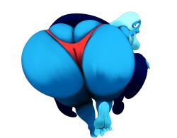 1girls ass ass_cleavage barrybbeesly big_ass big_breasts big_butt blue_body blue_diamond_(steven_universe) blue_eyes blue_skin butt_crack cartoon_network diamond_authority fat_ass female female_only gem_(species) huge_ass large_ass long_hair looking_at_viewer panties red_panties solo solo_female solo_focus steven_universe thick_ass thick_thighs thighs white_hair wide_hips