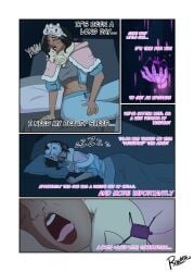 1girls alpacasso amufun_(amuse) bed dark-skinned_female illari_(overwatch) illari_quispe_ruiz latina llama_pajamas_illari night olivia_colomar overwatch overwatch_2 peruvian_female pijama ryama-chan_(alpacasso) solo sombra yuki-chan_(alpacasso)