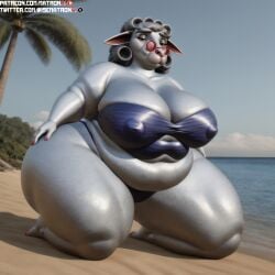 4k ai_generated anthro bbw beach beware_the_shadowcatcher big_breasts chubby chubby_anthro chubby_female gilf glasses granny highres hips hips_wider_than_shoulders large_breasts massive_ass massive_breasts massive_butt massive_thighs matronai_(artist) mature mature_anthro mature_female mature_woman maude_(bts) nipples obese obese_anthro obese_female overweight overweight_female patreon patreon_username pinup sheep ssbbw stable_diffusion swimsuit thick thick_legs thick_thighs thighs twitter_username wide_hips zed_technician_games