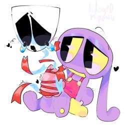 animal_genitalia chibi cute gangle_(the_amazing_digital_circus) jax_(the_amazing_digital_circus) kawaii rope the_amazing_digital_circus