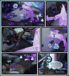 3d comic comic_page comic_panel dragon female ferlynn night_elf sindragosa story world_of_warcraft