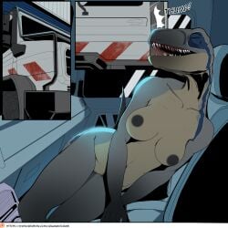 1:1 1anthro 1female 1girl 1girls 2023 5_fingers anthro areola belly_button blue_(jurassic_world) blue_scales boobs breasts car_seat closed_eyes collarbone color comic dinosaur dromaeosaurid fangs female grey_body grey_scales hi_res in_car in_chair innie_belly_button jurassic_park jurassic_world naked naked_anthro naked_female navel nipples non-mammal_breasts non-mammal_navel non-mammal_nipples non_mammalian_breasts non_mammalian_nipples nude nude_anthro nude_female on_side open_mouth quangdoann reptile scalie sharp_claws sharp_teeth sleep sleeping sleeping_nude solo tail teeth theropod universal_studios vehicle velociraptor white_teeth