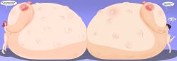 2girls breasts_bigger_than_body breasts_bigger_than_head breasts_bigger_than_torso dialogue fetal_movement gigantic_breasts huge_breasts hyper hyper_breasts hyper_pregnancy love_live! massive_breasts nishikino_maki pregnant ready_to_pop timaeus yazawa_nico