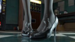 1girls 3d 3d_(artwork) ada_wong ada_wong_(adriana) after_sex asian asian_female black_heels black_shoes black_stockings cum cum_on_feet cum_on_heels cum_on_shoes cum_on_stockings feet feet_focus female female_only foot_fetish footwear heels_fetish high_heels indoors interracial naked_footwear naked_heels resident_evil resident_evil_2 resident_evil_2_remake sexiieensfw solo stilletos