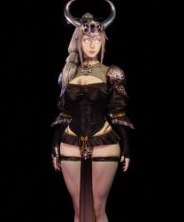 branded branding_mark collar fishnets g-string miao_ying microskirt miniskirt skimpy skimpy_clothes soboro thick_thighs thong warhammer_(franchise) warhammer_fantasy