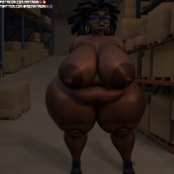 4k ai_generated areola areolae artifacts_and_antiquity_(game) bbw belly big_belly big_breasts black_body black_hair black_milf breasts dark-skinned_female dark_areola dark_nipples dark_skin fat female female_only glasses gracie_(zed_technician) highres hips huge_breasts huge_hips huge_thighs large_breasts massive_breasts massive_thighs matronai_(artist) naked naked_female nude nude_female patreon patreon_username pinup solo solo_female ssbbw stable_diffusion thick_thighs thighs twitter_username wide_hips zed_technician_games