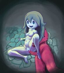 1boy 1girls barefoot blue_hair completely_nude completely_nude_female female full_body hauntedsmut long_hair male naked naked_female nude nude_female open_mouth open_smile penis pussy small_breasts smile spooky's_house_of_jump_scares spooky_(shojs) spread_legs