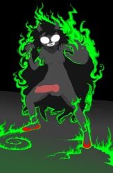 animal_genitalia animal_genitalia_on_humanoid aura canine_penis_on_humanoid dog_penis edit fire furry futa_only futanari glowing_eyes gray_skin green_aura green_fire grimbark homestuck jade_harley kaiw long_hair magic magical_girl massive_penis ms_paint_adventures naked naked_female nude nude_female panel_edit pose red_shoes shoes tagme white_eyes