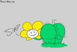 1boy 2d ass big_ass big_butt butt clapping_cheeks english english_text fat_ass fat_butt flower flowey_the_flower flowey_with_nothing_else_but_a_massive_ass huge_ass huge_butt looking_at_viewer looking_back looking_back_at_viewer male male_only roccorox solo tagme talking talking_to_viewer text thick_ass thick_butt toby_fox twerking undertale undertale_(series)