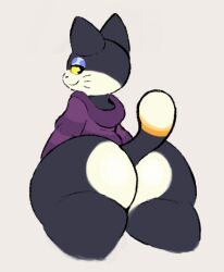 2022 animal_crossing ass big_ass bubble_butt cat dat_ass fat_ass feminine_male furry girly huge_ass large_ass nintendo punchy_(animal_crossing) sweater tail thick_thighs thighs