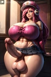 1futa abs ai_generated arcade_miss_fortune arcade_series athletic athletic_futanari balls big_breasts blue_eyes breasts cleavage curvaceous curves curvy curvy_body curvy_figure curvy_hips erect_penis erection futa_only futanari hat hi_res high_resolution highres huge_balls huge_breasts huge_cock league_of_legends long_legs massive_balls massive_breasts massive_penis massive_testicles massive_thighs miss_fortune penis pink_hair riot_games shiny_skin smile smiling smiling_at_viewer solo solo_focus solo_futa stable_diffusion testicles thick_thighs thicknesslord thunder_thighs thunderthighs veiny_penis voluptuous wide_hips