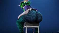 3d 3d_(artwork) amanda_sparkle ass fur furry furry_ass furry_only hi-rez_studios paladins pants popa_3d_animations render salt_(paladins) sfm source_filmmaker thick_ass thick_thighs