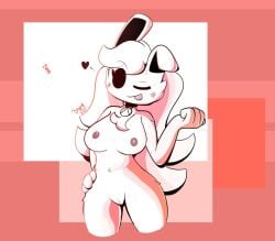 big_breasts black_eyes blank_eyes blush breasts bunny bunny_ears bunny_girl cube_459_(geometry_dash) cute digital_media_(artwork) edit female female_only femgram furry geometry_dash lagomorph mob_face nipples nude pussy rabbit rabbit_ears rabbit_girl rabbit_humanoid smile solo standing thick_thighs white_fur wide_hips wink