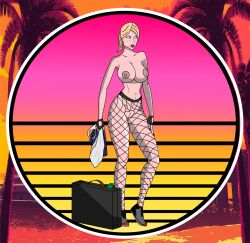 big_breasts blonde_hair blue_eyes blush grand_theft_auto grand_theft_auto_online gta_online_female_character money nude_female pussy