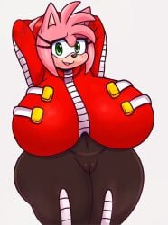 alternate_breast_size amy_rose big_breasts breasts female huge_breasts male_character_(cosplay) matospectoru sega sonic_(series) tagme thick_thighs wide_hips