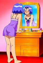 1femboy ai_generated ass blushing butt_focus crossdressing femboy feminine_male james_(pokemon) lavender_hair mirror mirror_reflection naked_male nightgown otoko_no_ko otokonoko pokemon pokemon_(anime) pokemon_(classic_anime) pokemon_anime reflection team_rocket transparent_clothing twink