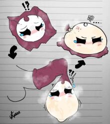 2024 2d angry annoyed artist_name artist_signature blush color colored condom condom_transformation cum cum_inside cumshot digital_media_(artwork) disembodied_penis embarrassed female female_focus filled_condom flustered hollow_knight hornet_(hollow_knight) inanimate_transformation living_condom male muzzztang03 offscreen_character penis sequence team_cherry tied_condom transformation used_condom wearing_condom