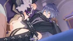 blue_hair boots_without_bottomwear cum_inside cuntboy cuntboy/male cuntboy_penetrated dick electrohammer_vanguard_(genshin_impact) fatui fatui_skirmishers flins_(genshin_impact) genshin_impact half-dressed half_naked kiryuma male male/male male_only male_penetrating no_sound npc_(genshin_impact) penetration penis pounding shoes_on straps tagme thigh_strap thigh_straps thighs video yellow_eyes