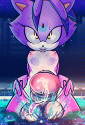 blaze the cat from sonic (series) by zenkitsune (artist)