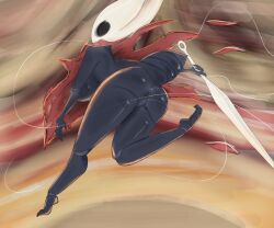 2025 2d anthro anus arachnid ass ass_focus back_view big_ass big_breasts black_body black_skin blue_pussy breasts bug bug_girl butt_crack cape color colored dark-skinned_female dark_skin dat_ass digital_media_(artwork) hi_res highres holding_object holding_weapon hollow_knight hornet_(hollow_knight) large_ass large_breasts looking_at_viewer looking_back looking_back_at_viewer looking_over_shoulder low_oil mostly_naked pussy red_cape solo solo_female string tail team_cherry video_game_character weapon wide_hips
