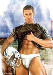 1boy 2003 archived_source bulge dated football_helmet football_player gay gay_pornstar jockstrap ken_ryker male male_only original porn_star real_person solo wirly yaoi