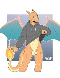 2_horns 5_fingers abstract_background accessory anthro artist_logo back_wings balls baxter_blaze big_balls big_penis blue_background blue_body blue_eyes blue_membrane blue_skin blue_wings bottomless bottomless_anthro bottomless_male charizard claws clothed clothing clothing_lift colored countershade_genitalia countershade_tail countershade_torso countershading darksidefighter digital_drawing_(artwork) digital_media_(artwork) draconic dragon dragon_tail drawstring_hoodie drawstring_topwear eyebrow_ridge fan_character fangs finger_claws fingers fire flaccid flaming_tail foreskin gem generation_1_pokemon genital_jewelry genital_piercing genitals glans glans_piercing glistening glistening_balls glistening_body glistening_face glistening_genital_piercing glistening_genitalia glistening_glans glistening_hands glistening_horn glistening_legs glistening_penis glistening_penis_jewelry glistening_tail glistening_torso glistenning_eyes gradient_background grey_background grey_clothing grey_hoodie grey_topwear grin grinning_at_viewer head_horn hi_res hood_down hoodie hoodie_lift horn humanoid_genitalia humanoid_hands humanoid_penis jewelry logo looking_at_viewer male membrane_(anatomy) membranous_wings multicolored_body multicolored_scales multicolored_skin multicolored_wings mythological_creature mythological_scalie mythology navel nintendo non-mammal_navel orange_body orange_face orange_hands orange_horn orange_legs orange_membrane orange_neck orange_scales orange_skin orange_snout orange_tail orange_torso orange_wings penis penis_accessory penis_jewelry penis_piercing piercing playful playful_face pokemon pokemon_(species) pokemorph portrait presenting presenting_balls presenting_genitalia presenting_penis prince_albert_piercing raised_clothing raised_hoodie raised_topwear reptile retracted_foreskin ruby_(gem) scales scalie simple_background smile smiling_at_viewer solo tail tan_balls tan_body tan_countershading tan_foreskin tan_genitals tan_glans tan_penis tan_scales tan_tail tan_torso tan_underbelly teeth three-quarter_portrait topwear topwear_lift white_claws white_drawstring white_finger_claws wings