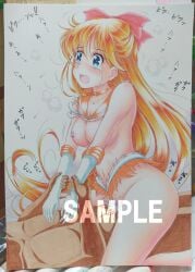 big_breasts bishoujo_senshi_sailor_moon blonde_hair blue_eyes bow clothing crying cum cum_inside deep_penetration desperation emu_pon girl_on_top gold_tiara hair_ribbon holding_hands immobile long_hair medium_breasts minako_aino orange_shirt rape red_ribbon ripped_clothing sailor_venus sample skirt small_pussy tears torn_clothes very_long_hair