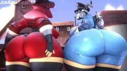 2girls 3d animated ass ass_bigger_than_head ass_clapping ass_focus big_ass blender fempyro juneaujumbles pyro pyro_(team_fortress_2) slapping_butt tagme team_fortress_2 twerking video