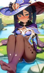 mona (genshin impact) from genshin impact by her brother drives a subaru