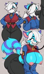 ai_generated big_ass big_breasts bimbo bimbofication black_cock blowjob brawl_stars busty canine colette_(brawl_stars) ears furry leash mouthless sharp_teeth sophia_minininja tail zoophillia
