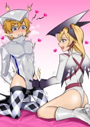 ass bondage dominant_female domination femboy femdom kingdom_hearts latex leotard male namine orgasm_denial roxas teasing