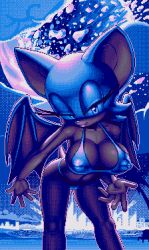 1girls anthro bikini cameltoe clitoris_bulge clitoris_through_clothes erect_clitoris erect_nipples erect_nipples_under_bikini erect_nipples_under_clothes hotred looking_at_viewer nipple_bulge pixel_art rouge_the_bat solo sonic_(series) sonic_the_hedgehog_(series)