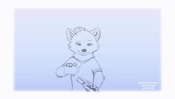 16:9 animated anthro blush canid canine fainting fox hi_res letodoesart lube male male_only mammal masturbation penile penile_masturbation sex_toy short_playtime solo suggestive surprised_expression widescreen