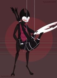 2_penises absurd_res anal anal_sex ankles_tied anthro black_cum bodily_fluids bondage bound collar colored_cum cum cum_in_ass cum_inside diphallia diphallism duo genital_fluids genitals grimm_(hollow_knight) harness hi_res hollow_knight horn knot male male/male multi_genitalia multi_penis open_mouth penetration penis pure_vessel suspension suspension_bondage team_cherry unusual_bodily_fluids unusual_cum unusual_genital_fluids video_games voidsylphid wrists_tied wrists_to_ankles